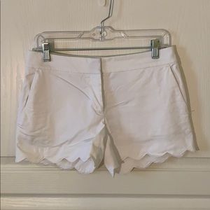 LOFT white scallop short